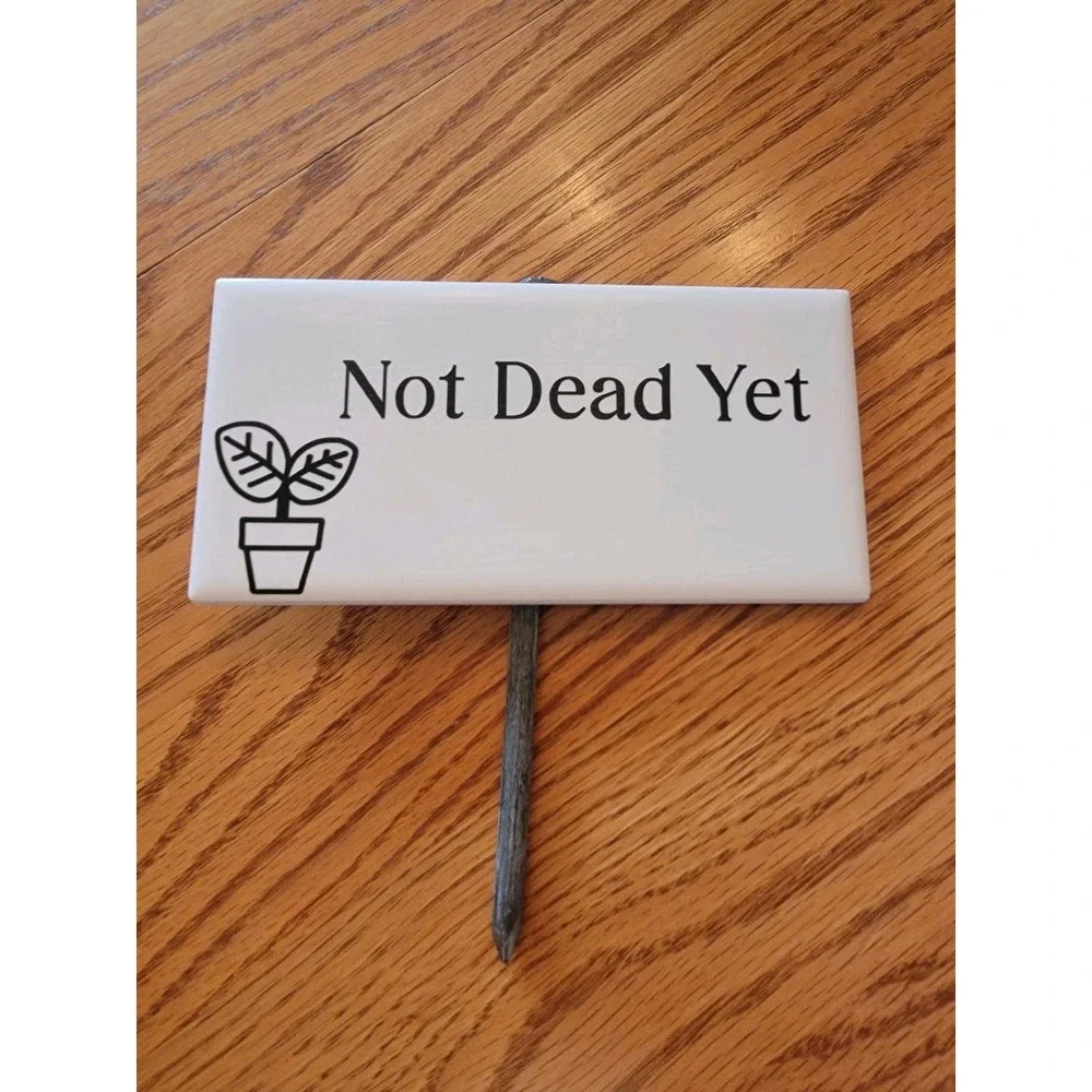 Garden Marker and Plant Sign Handmade Ceramic Tile